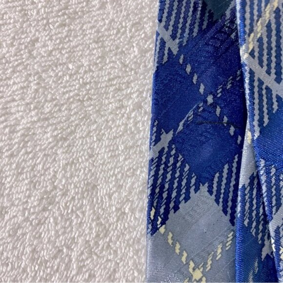 Vintage Gold City Blue Plaid With Teddy Bear Tie - Picture 6 of 10